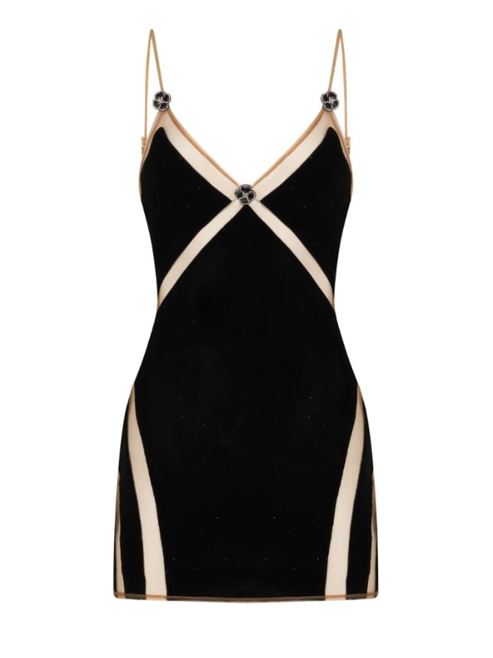 God Save Queens Angelina Velvet/Mesh Mini Dress In Black Women's Size Small NWT